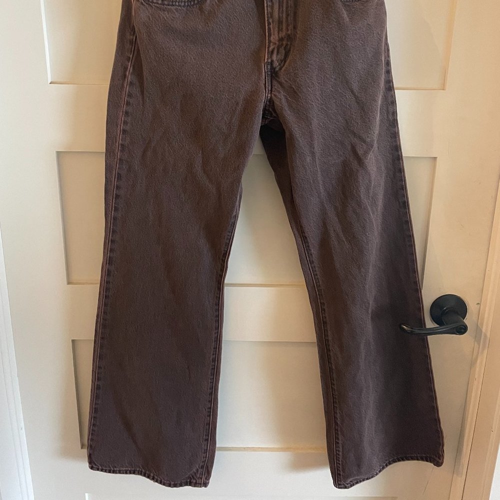 baggy bootcut brown levi jeans